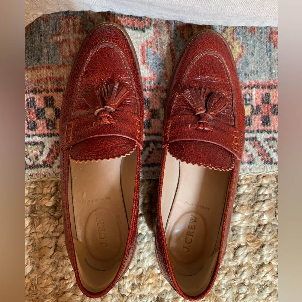 JCrew Biella Italian Leather Loafers Size 7